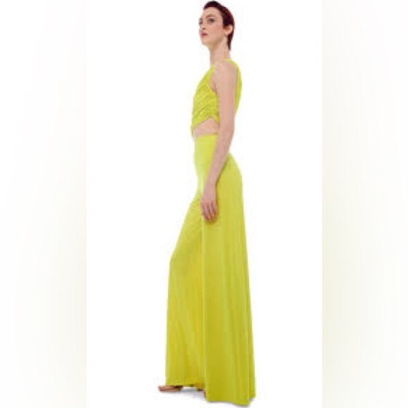 NWT NORMA KAMALI Elephant Pants in Yellow - Picture 2 of 4